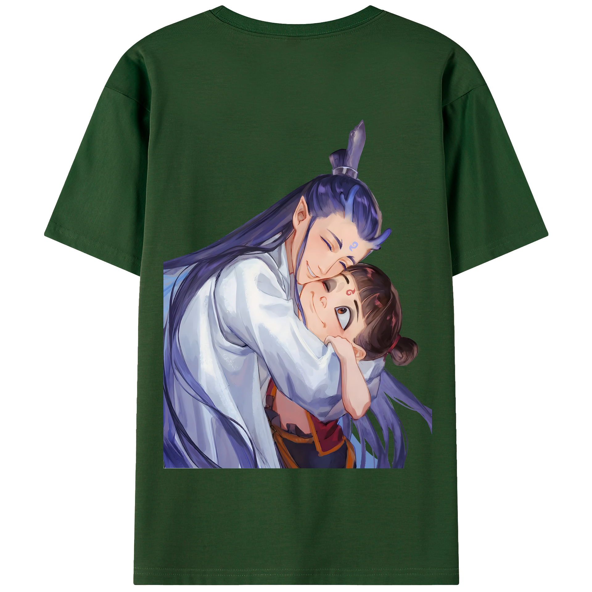 （画像用） Ne Zha 2 ナタ 魔童の大暴れ 綿100％半袖Tシャツ（背面プリント）